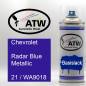 Preview: Chevrolet, Radar Blue Metallic, 21 / WA9018: 400ml Sprühdose, von ATW Autoteile West.